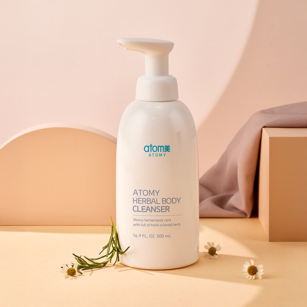 Atomy Herbal Body Cleanser, флакон 500 мл с дозатором, официальное фото